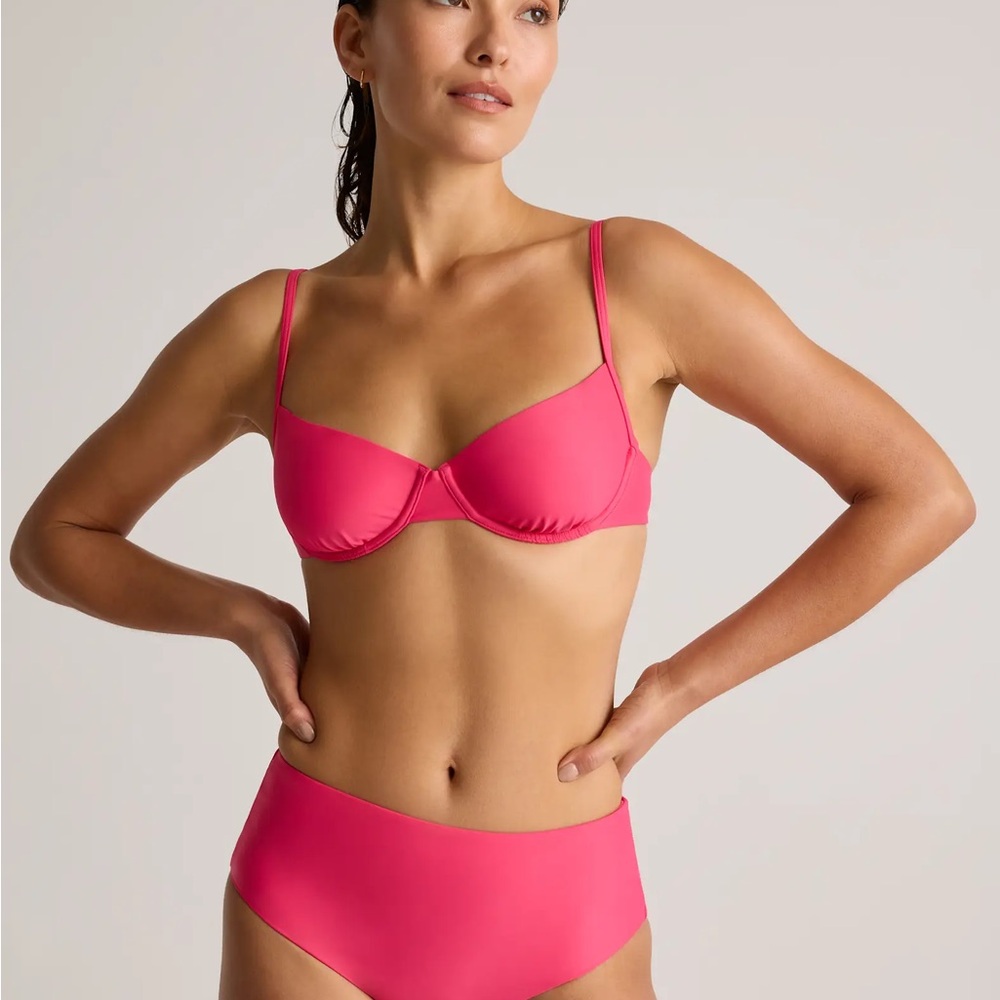 Quince Hot Pink Bikini Top